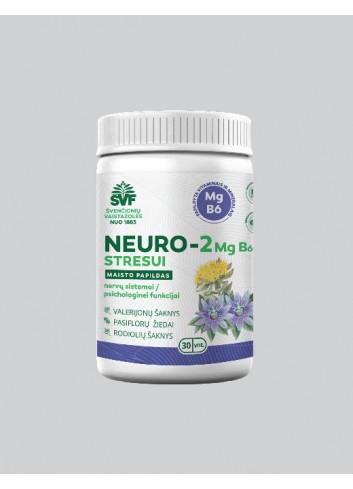 Neuro 2 stresam kapsulas ar Magniju & B6 vit., Švenčionių vaistažolės, 30 gab.