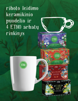 4.	ETNO 4 vnt. arbatų ir riboto leidimo puodelio rinkinys: Nykštukų, Aksomas, Earl Grey, Milk Oolong