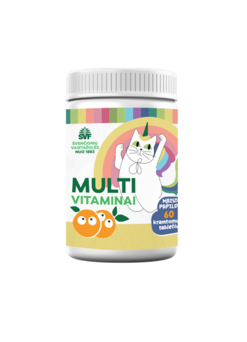 Multivitaminai vaikams, imunitetui, Švenčionių vaistažolės, 60 vnt.