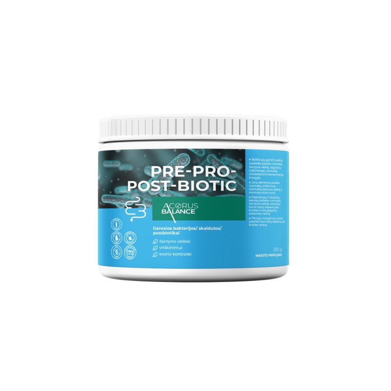 Pre-Pro-Post-Biotic ar šķiedrvielām un labvēlīgajām baktērijām zarnu veselībai, 350 g