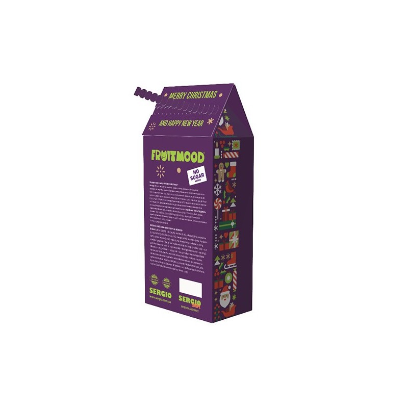 Augļu un ogu uzkodas dāvanu kastītē “Brīnumzemes ziemas mājas”, FRUITMOOD, 100 g