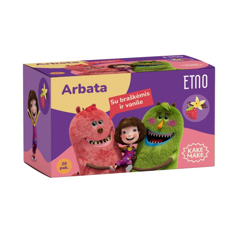Kika Mika Pagatavo tēju ar zemenēm un vaniļu, ETNO, 20 gab.