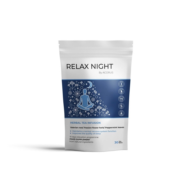 Relax night, tēja, Acorus, 30 maisiņi