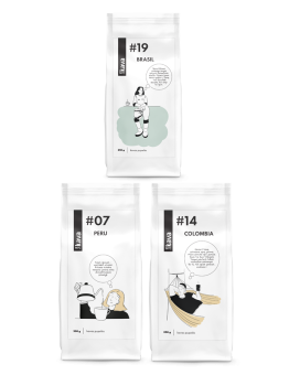 Kafijas pupiņu komplekts Dienvidamerika (250 g x 3 gab.), KAVA96