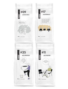 Kafijas pupiņu komplekts Centrālamerika (250 g x 4 gab.), KAVA96