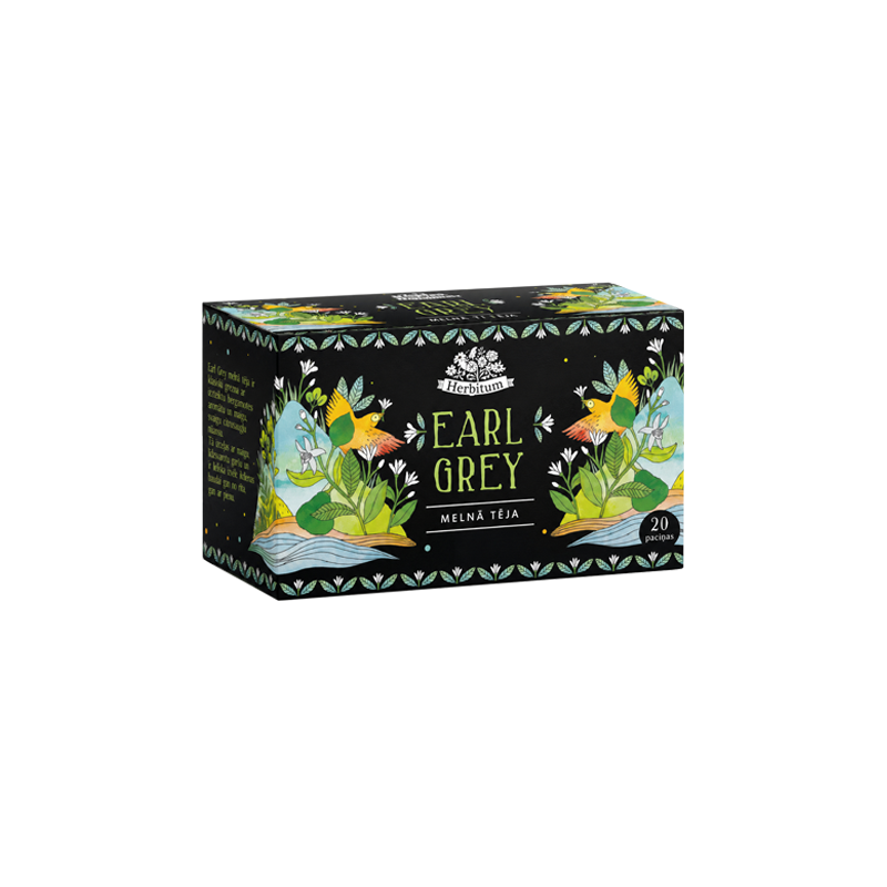 Melnā tēja Earl Grey, Herbitum, 20 gab.