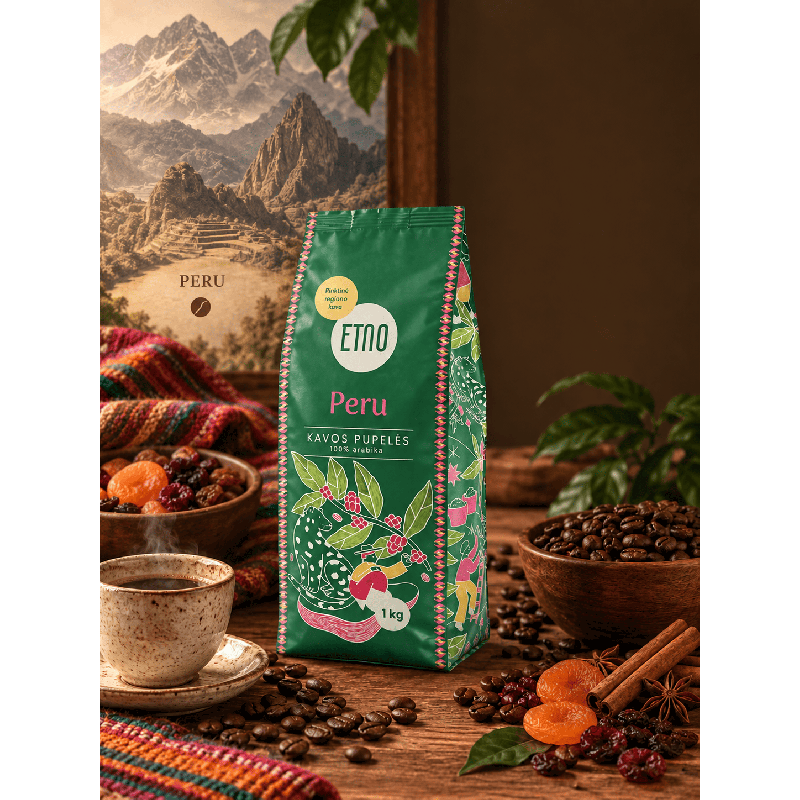 PERU, kafijas pupiņas, ETNO, 1 kg