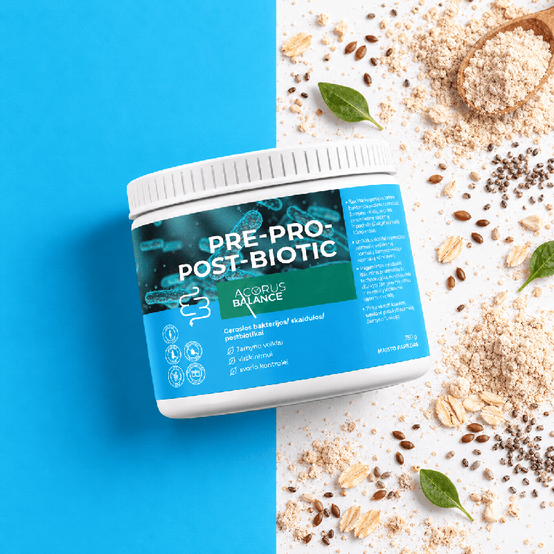 Pre-Pro-Post-Biotic ar šķiedrvielām un labvēlīgajām baktērijām zarnu veselībai, 350 g