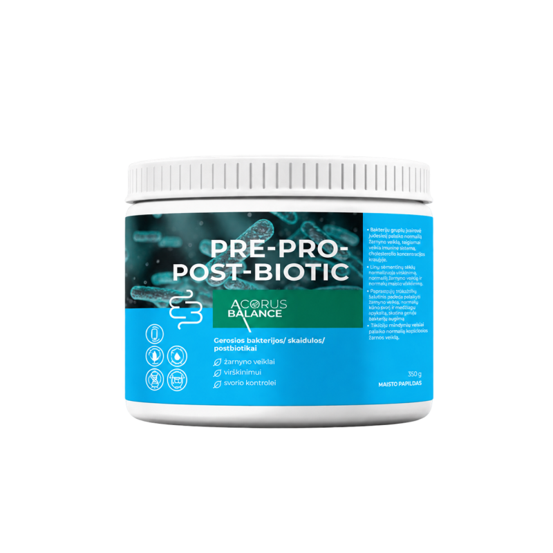 Pre-Pro-Post-Biotic ar šķiedrvielām un labvēlīgajām baktērijām zarnu veselībai, 350 g