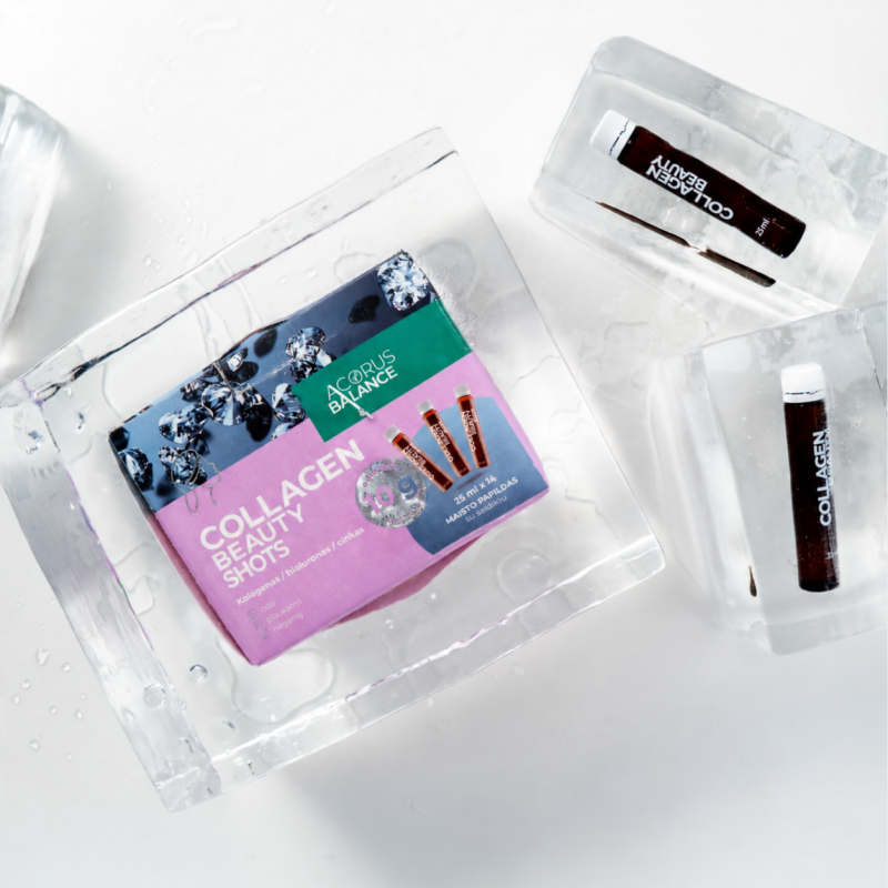 COLLAGEN BEAUTY SHOTS ar apelsīnu garšu, ādai / matiem / nagiem, 28 gab.