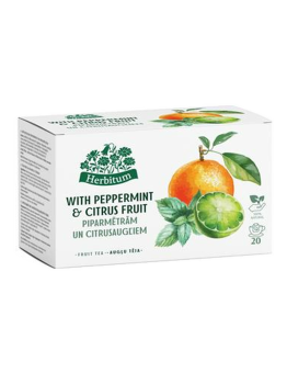 Augļu tēja ar piparmētrām un citrusaugļiem, Herbitum, 20 gab.