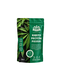 Kaņepju proteīns pulveris, Herbitum, 300 g.