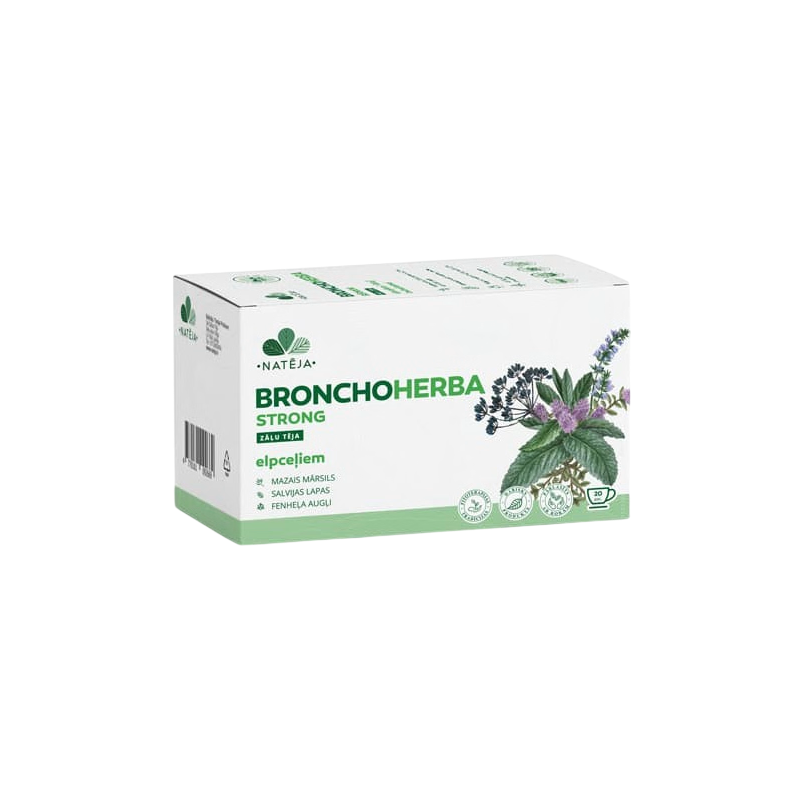 Bronchoherba strong, Ārstniecības augu tējas, 20 gab. | Natēja