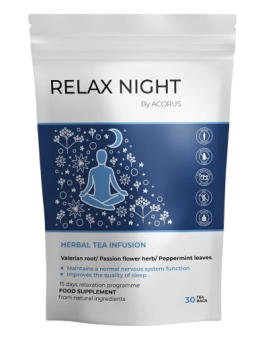 Relax night, tēja, Acorus, 30 maisiņi