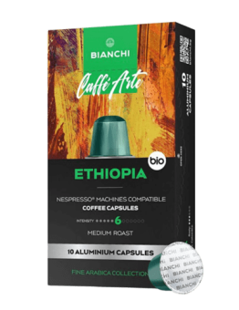 Caffè Arte Etiopija, bio kapsulas Nespresso®, 10 gab. | BIANCHI