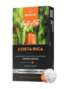 Caffè Arte Costa Rica, kapsulas Nespresso®, 10 gab. | BIANCHI
