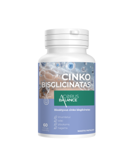 Cinka bisglicināts, Acorus Balance, 60 kaps. 30 g.