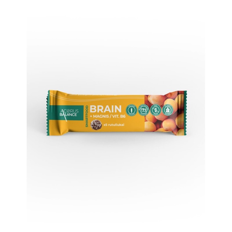 Brain + Magnijs / B6 vitamīns uzkoda nervu sistēmai, Acorus Balance, 5 gab.
