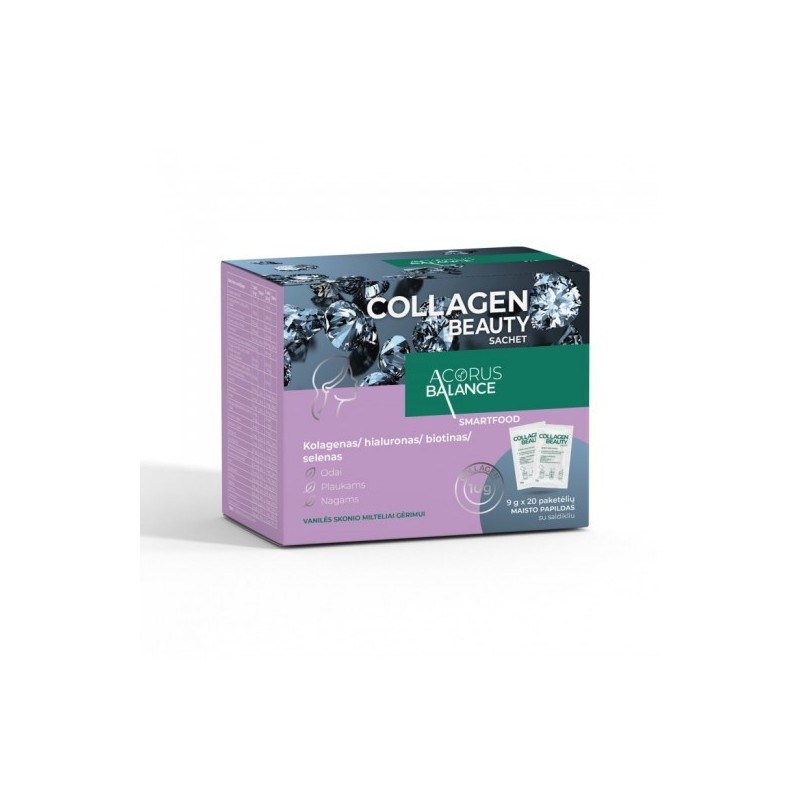 Collagen beauty pulveris paciņās, 20 gab.