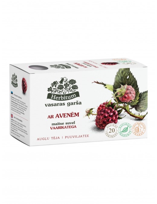 Augļu tēja ar avenēm Herbitum, 20 gab. Augļu tēja ar avenēm Herbitum, 20 gab.
