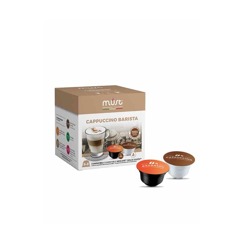 Kafija kapsulās Cappucino barista, Dolce Gusto®* aparātiem.