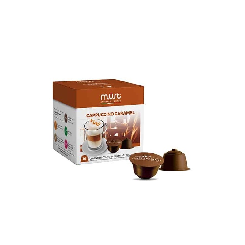 Kafija kapsulās Cappucino caramel Must Dolce Gusto
