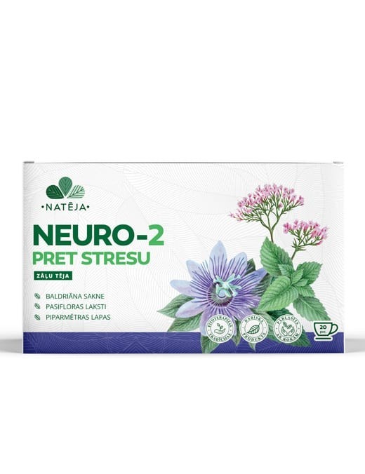 Zāļu tēja Neuro – 2 pret stresu Natēja, 20 gab.