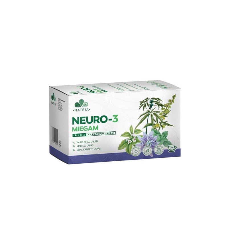 Neuro -3 Miegam ar Kaņepju lapām Natēja, 20 gab.