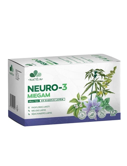 Neuro -3 Miegam ar Kaņepju lapām Natēja, 20 gab. Neuro -3 Miegam ar Kaņepju lapām Natēja, 20 gab.