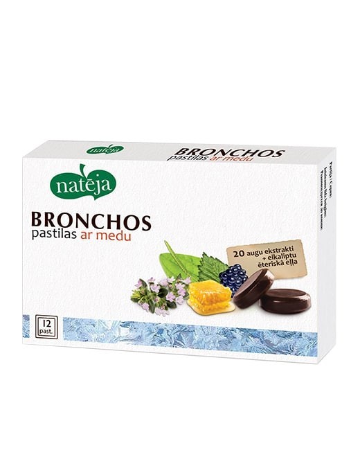 Bronchus pastilas ar medu Natēja, 12gab. Bronchus pastilas ar medu Natēja, 12gab.