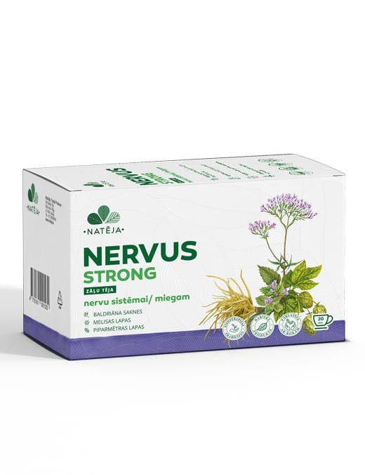 Zāļu tēja Nervus strong Natēja, 20 gab. Zāļu tēja Nervus strong Natēja, 20 gab.