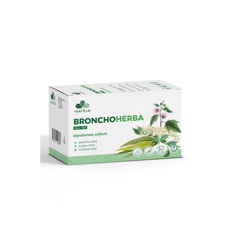 Zāļu tēja Bronchoherba Natēja, 20 gab.