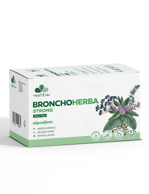 Zāļu tēja Bronchoherba strong Natēja, 20 gab. Zāļu tēja Bronchoherba strong Natēja, 20 gab.