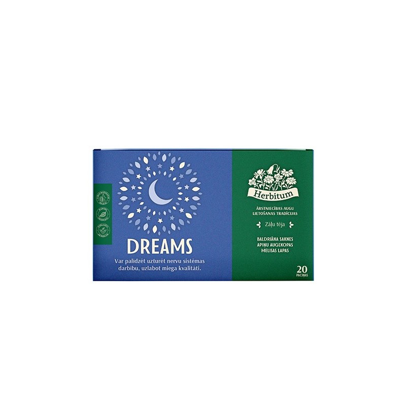 Zāļu tēja Dreams Herbitum 20 gab.