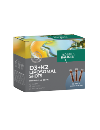 D3 + K2 Liposomal Shots, 14 gab.