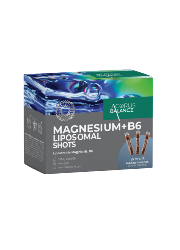 Magnijs + vit.B6 Liposomal Shots, 14 gab.
