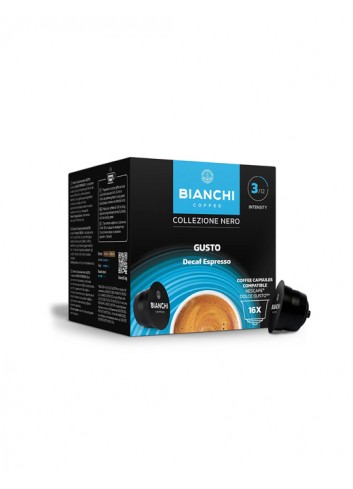 Kafijas kapsulas bez kofeīna BIANCHI Gusto Decaff Espresso, 16 gab.