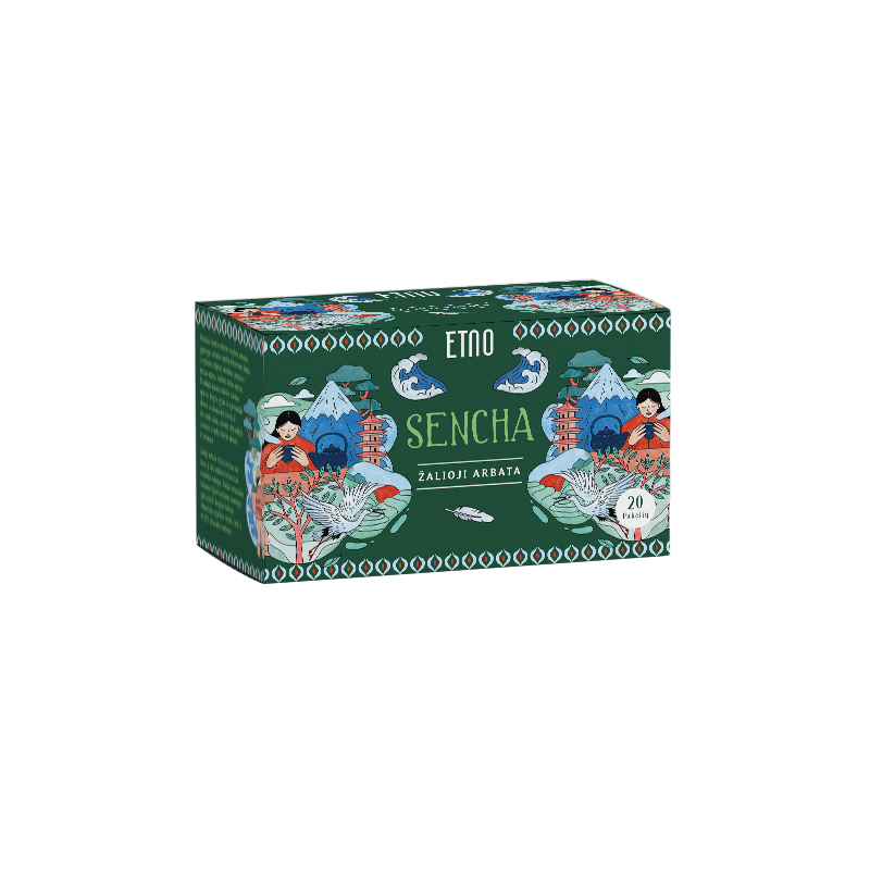 Zaļā tēja Sencha, ETNO, 20 gab.