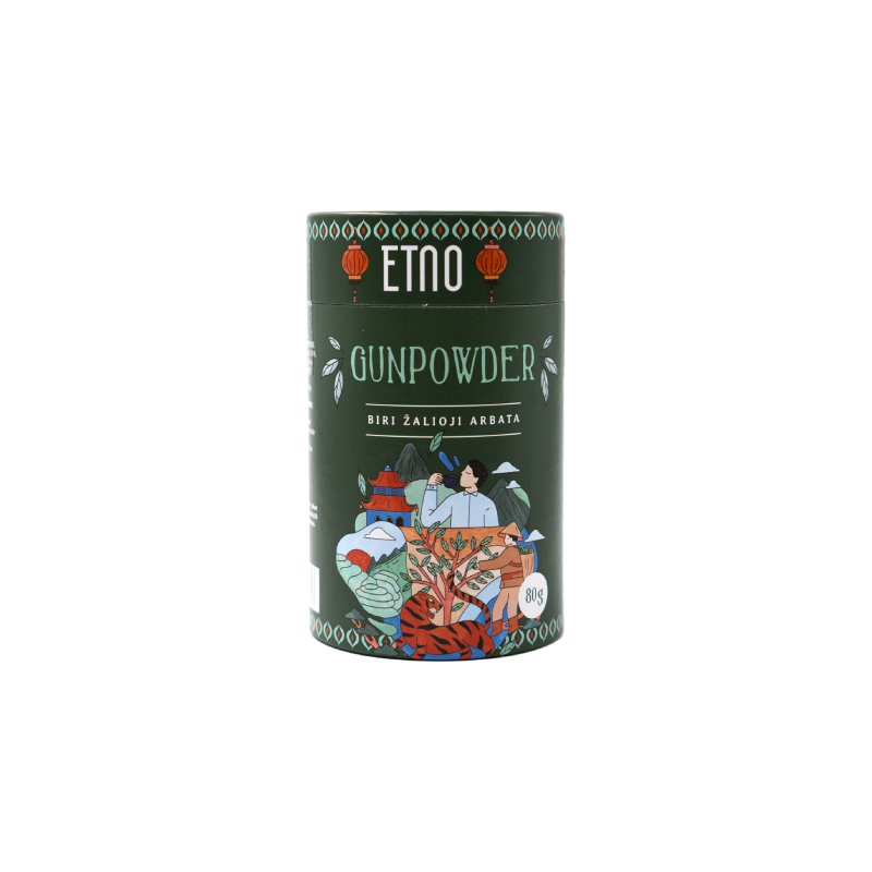 Zaļā tēja Gunpowder, Etno, beramā, 80 g