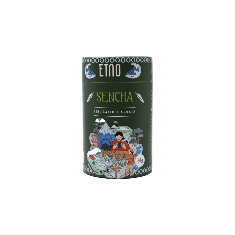 Zaļā tēja Sencha, Etno, beramā, 80 g