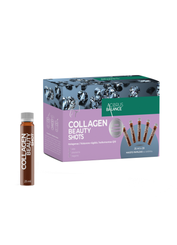 COLLAGEN BEAUTY SHOTS apelsinų skonio, odai / plaukams / nagams 28 vnt.