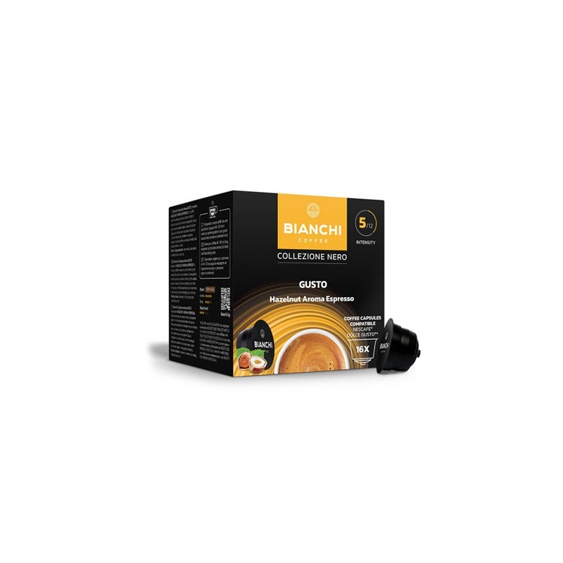 Kafijas kapsulas BIANCHI Nero Gusto Hazelnut Aroma, Dolce Gusto®,16 gab.
