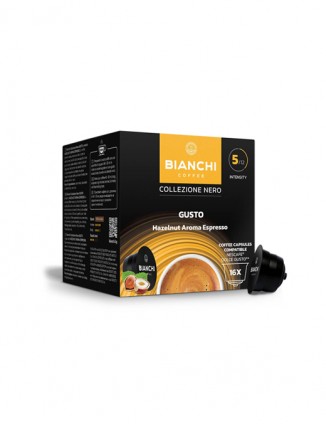 Kafijas kapsulas BIANCHI Nero Gusto Hazelnut Aroma, Dolce Gusto®,16 gab.