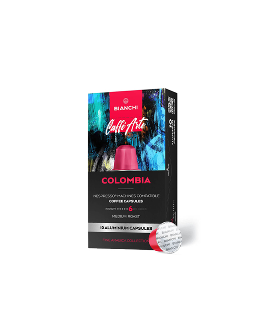 Kafijas kapsulas Bianchi Caffè Arte Colombia, Nespresso®, 10 gab. Kafijas kapsulas Bianchi Caffè Arte Colombia, Nespresso®, 10 gab.