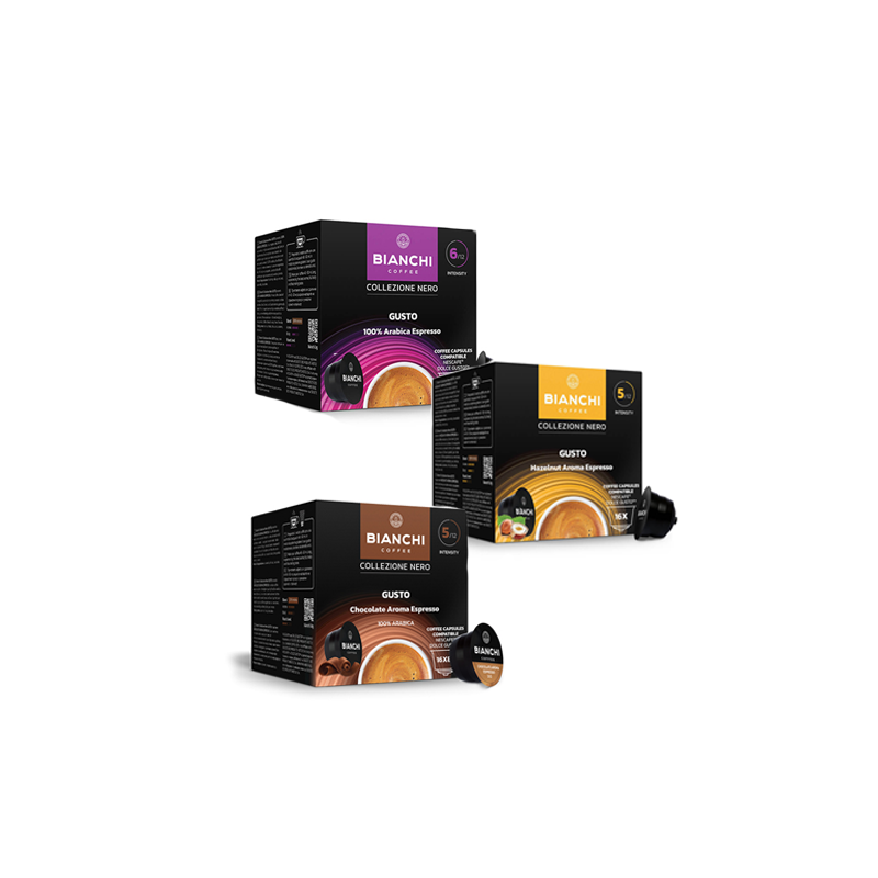 Maksimālistiem, Dolce Gusto® kafijas kapsulu komplekts, BIANCHI, 3 pak.