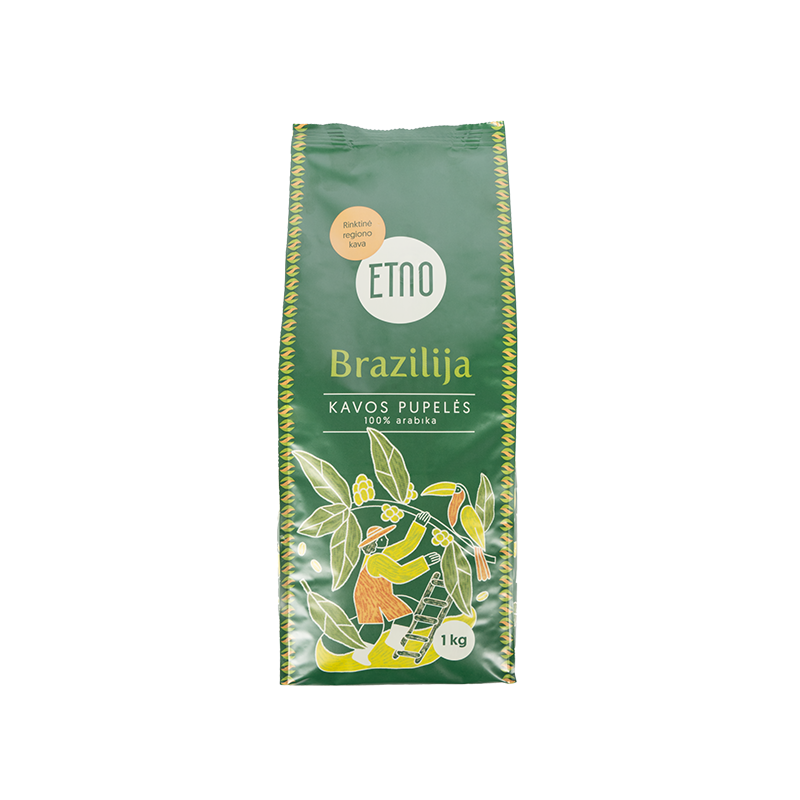 Kafijas pupiņas BRAZĪLIJA, ETNO, 1 kg