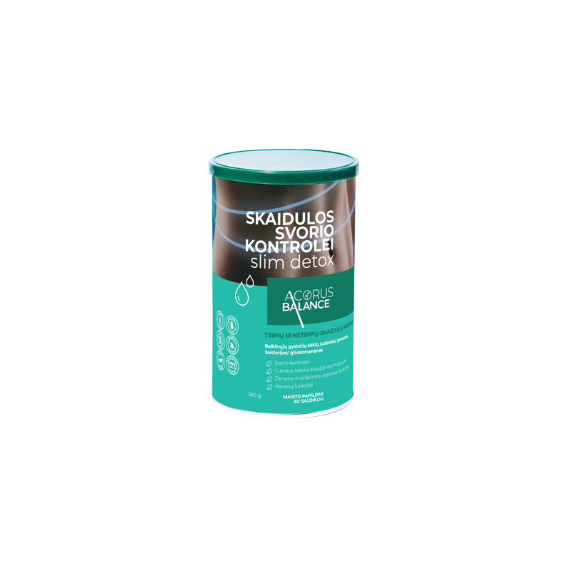 Uztura bagātinātājs FIBER SLIM DETOX, 180g